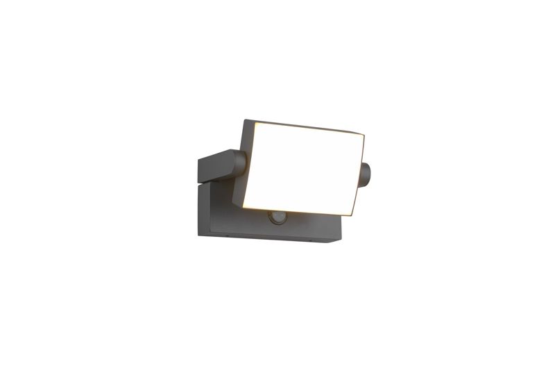 Kinkiet zewnętrzny z czujnikiem Trio Kansas antracyt LED 10W 3000K 1000lm IP54 wym: 10 x 20 x 15 cm aluminium - 1 szt.