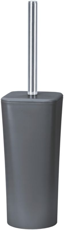 Szczotka toaletowa stawiana Kleine Wolke Plenty z wieczkiem, szara, 1 szt.