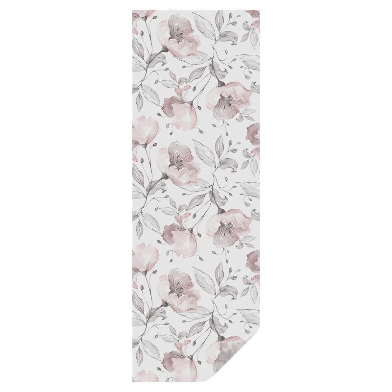 Naklejka Witrażowa Tulup 50x146 cm Folia na Szkło Romantyczne kwiaty z akwarelowym wykończeniem 1 rol.