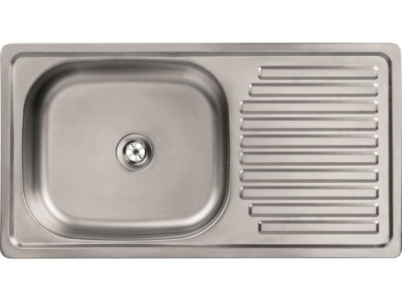 Zlewozmywak stalowy Kuchinox Bano 1 komorowy wpuszczany 40 x 75 cm