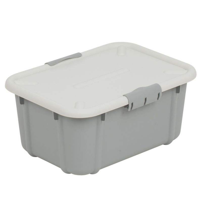 Pojemnik EDANTI Plastikowy Pudełko 8 l Zamykany Z Pokrywką Do Przechowywania Na Zabawki Biżuterię Ubrania Szary 1 szt.