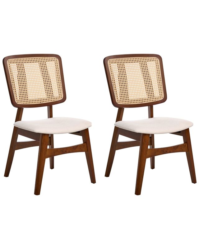 Zestaw 2 krzeseł do jadalni Alcova Drewno Brązowy 1 par.