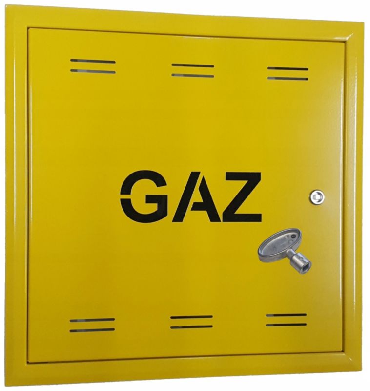 Drzwiczki Gazowe FEINZ Metalowe Skrzynka 40X40X5 Żółte Na Klucz 1 Szt.