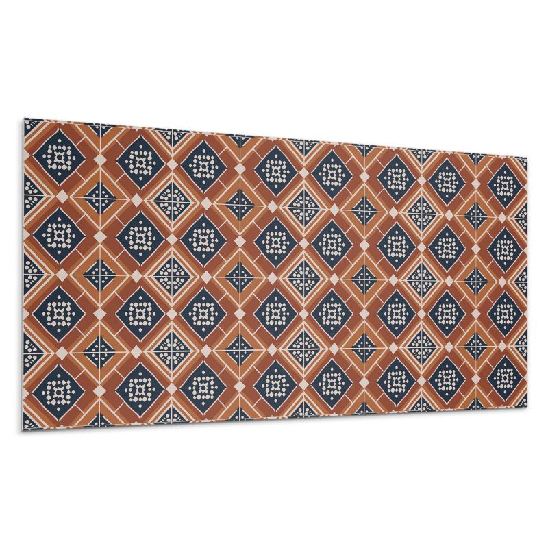 Kafelki samoprzylepne Wallfluent 60x30 cm Brązowo-biała geometria 6 szt.