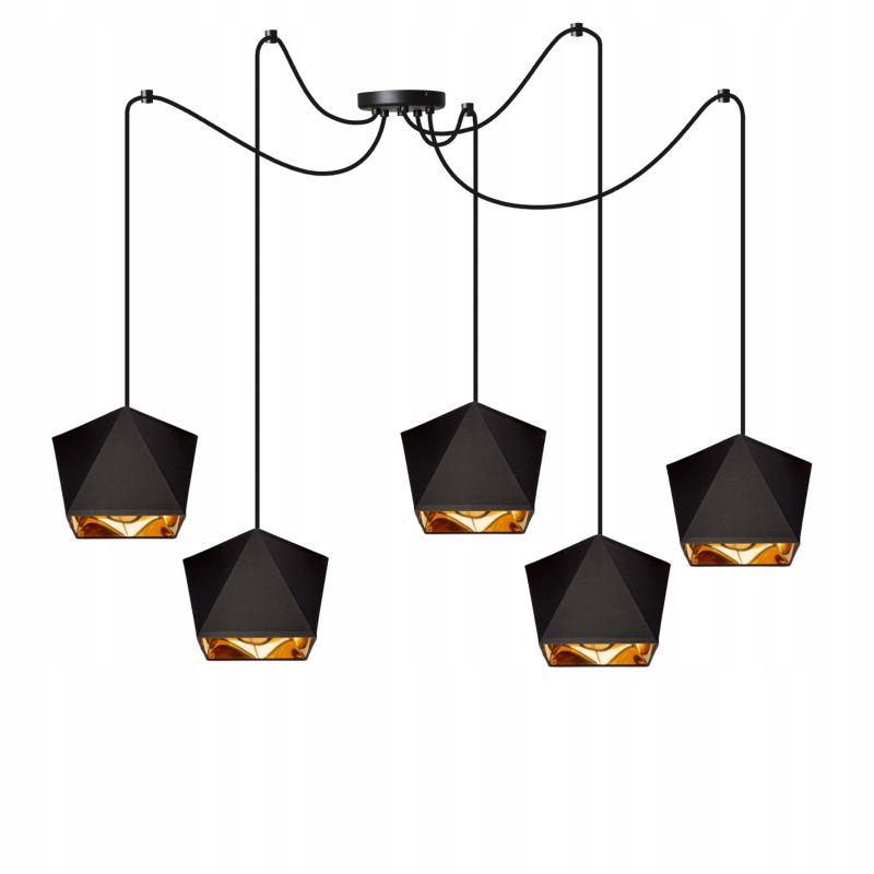 Lampa sufitowe wisząca Light Home LH Spider Diamond 5x E27 60W czarny 1szt.