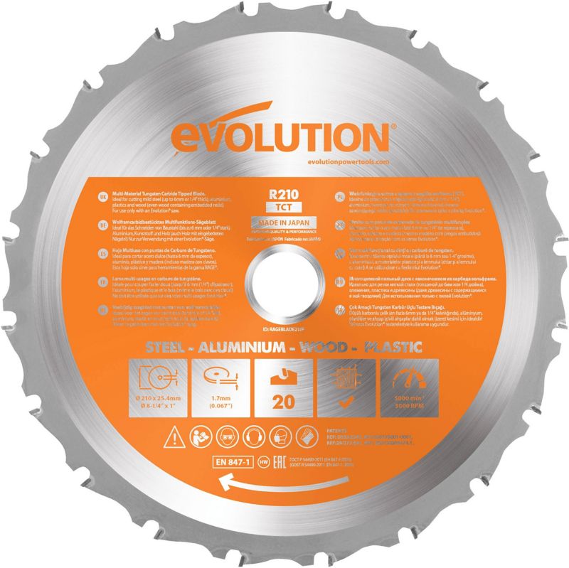 Tarcza uniwersalna Evolution 210 mm