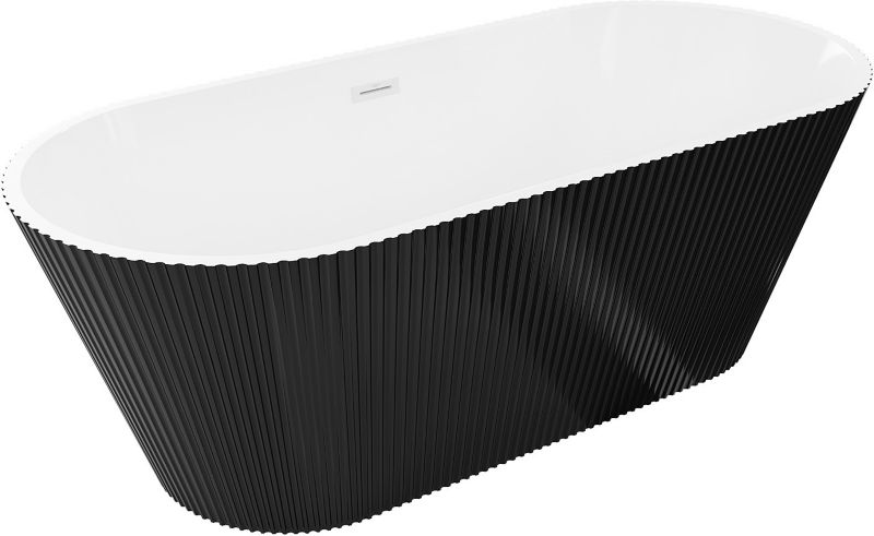 Wanna wolnostojąca Mexen Yara biało-czarna 170x75 cm .- 52861707575-20 1 szt.