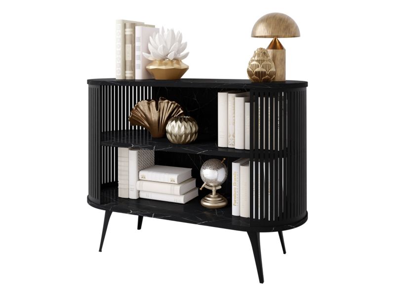 Komoda MIRJAN 24 Roenni czarny/black pietra grigia 1 szt.