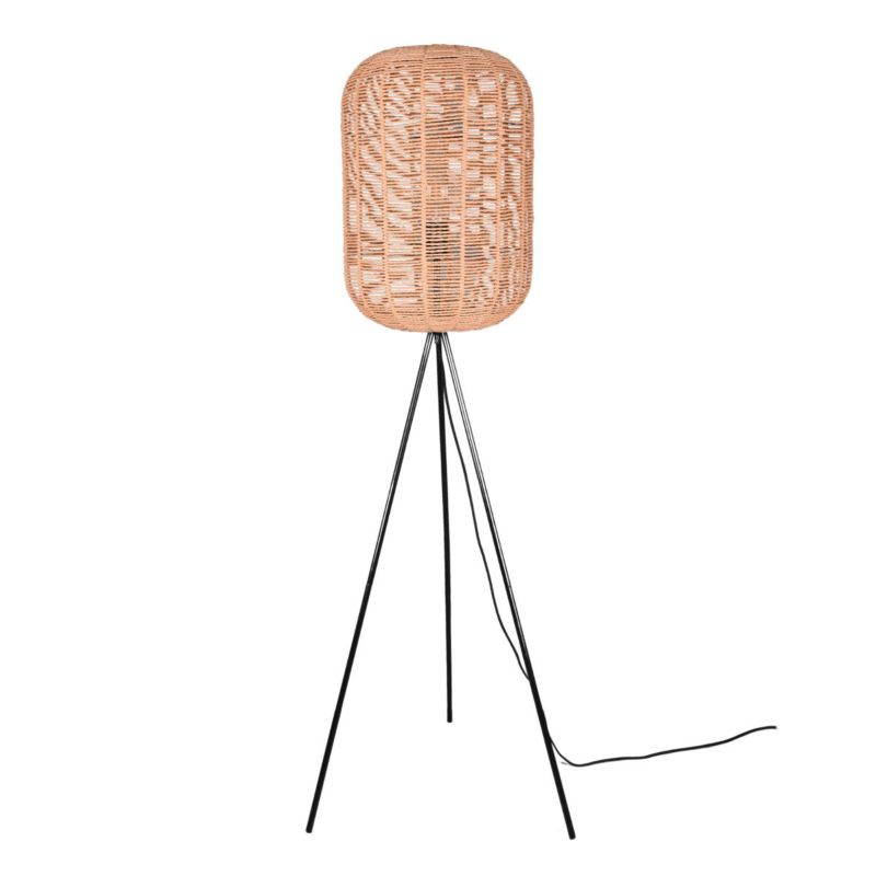 Lampa podłogowa stojąca Trio Runa czarno-brązowa 1 x E27 x 20W wym: 150 x 35 x 35 cm - 1 szt.