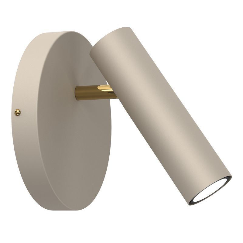 Kinkiet ścienny Luminex Axion beżowo-złoty połysk do czytania 1 x GU10 x 8W IP20 wym: 19,5 x 19,5 x 24 cm - 1 szt.