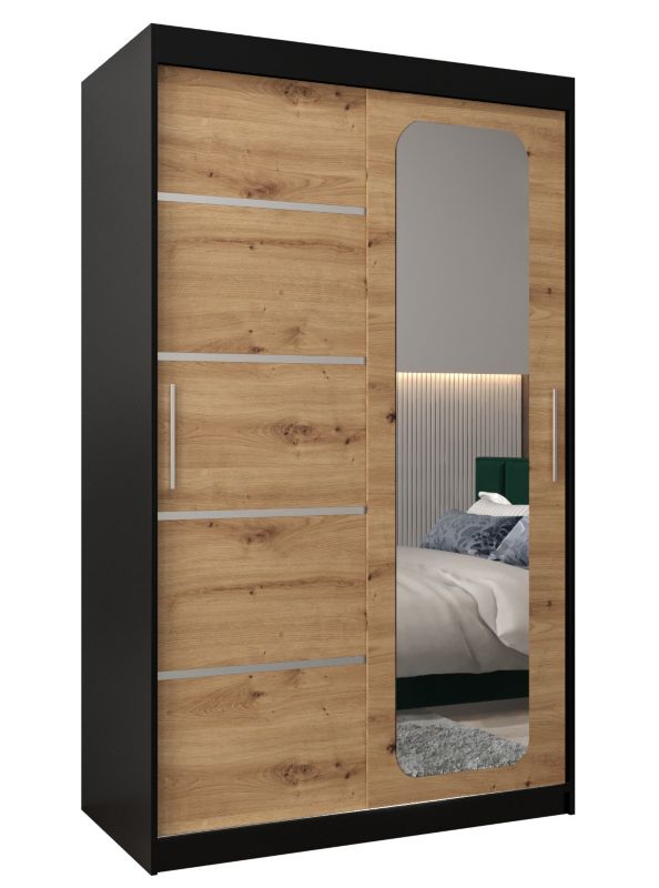 Szafa przesuwna Garderoba Abiks PROMO V2 120 czarny/artisan 1 szt.