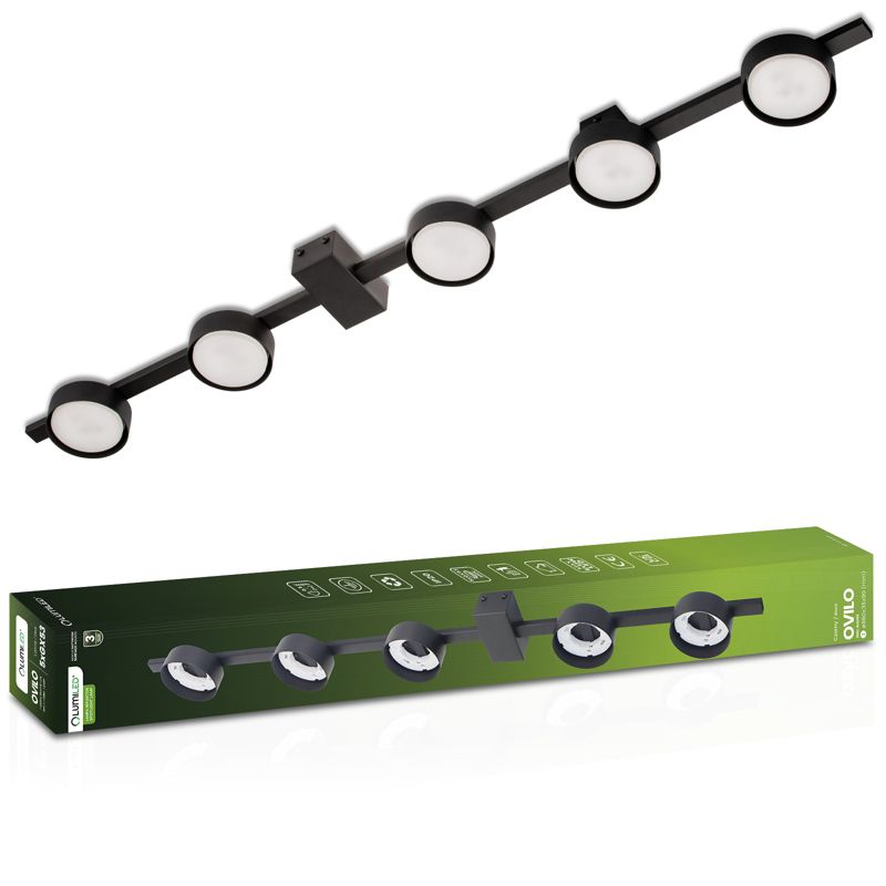 Lampa Sufitowa Lumiled Oprawa Halogenowa LED 5x GX53 Spot Kinkiet Reflektor Ścienna 1 szt.