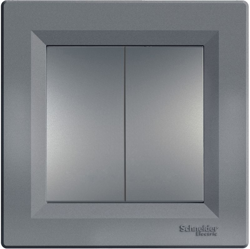 Łącznik podwójny Schneider Electric Asfora stal