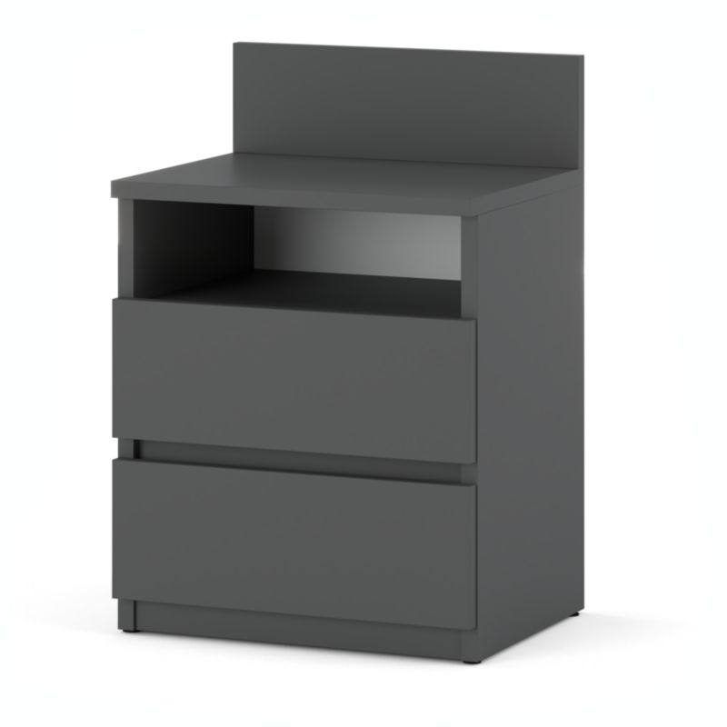 Szafka Nocna Stiv-Meble 2 Szuflady 40 Cm Szary Mat 40X32X59 Cm 1Szt.
