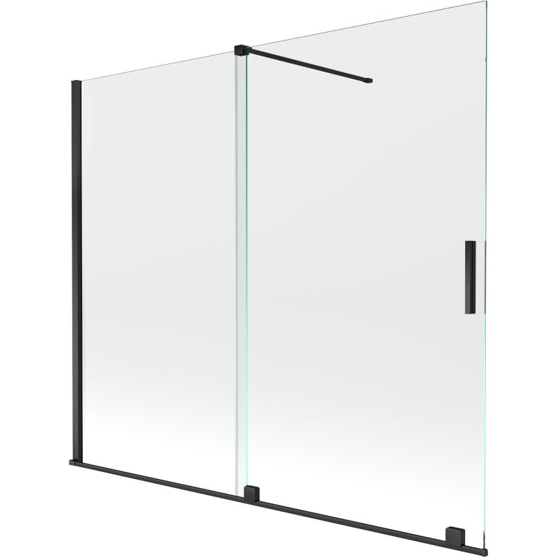 Parawan nawannowy rozsuwany Mexen Velar czarny 180 x 150 cm 1 szt.