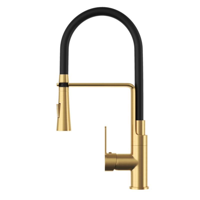 Bateria kuchenna Granitan vegas szczotkowane złoto elastyczna wylewka 1 szt.