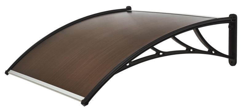 Zadaszenie PCV Geom 150 x 100 cm brązowo-czarne