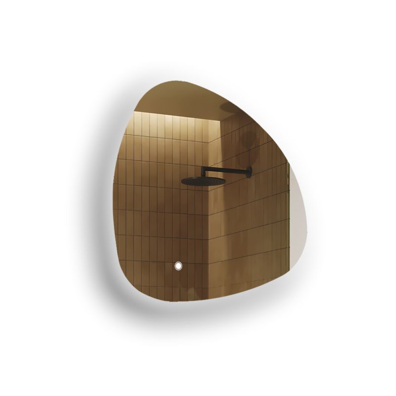 Lustro łazienkowe Artforma LED 74x74cm nieregularne LED Dual włącznik EGG221 1szt.