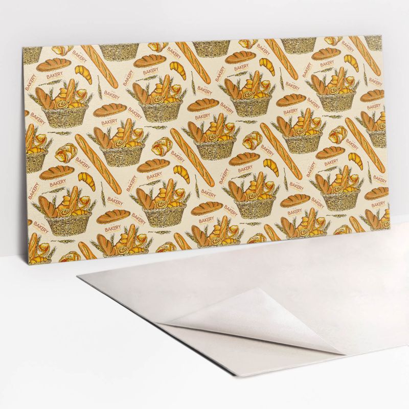 Panel samoprzylepny Tulup 100x50 cm Rysunkowe pieczywo 1 szt. II