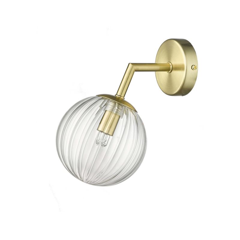 Kinkiet ścienny Light Prestige Arette złoto-transparentny 1 x G9 x 40W IP20 wym: 21,5 x 12 x 18,7 cm - 1 szt.