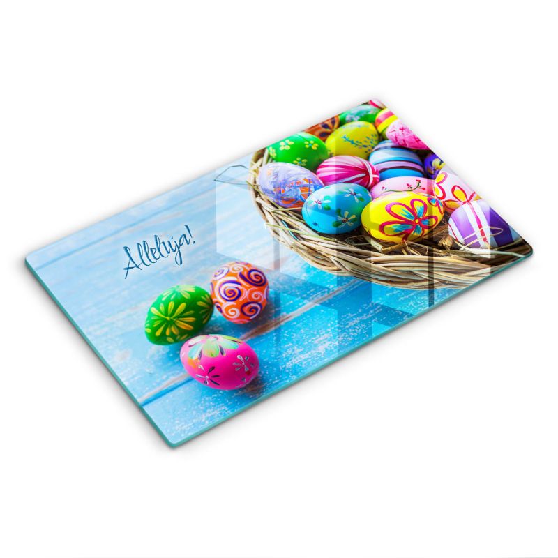 Szklana deska do krojenia Wallfluent 30x52 cm Wielkanoc Alleluja 1 szt.