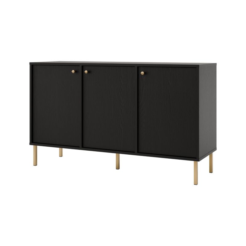 Komoda trzydrzwiowa Bonni Sakai 2 3F T813 Czarny 1 szt.