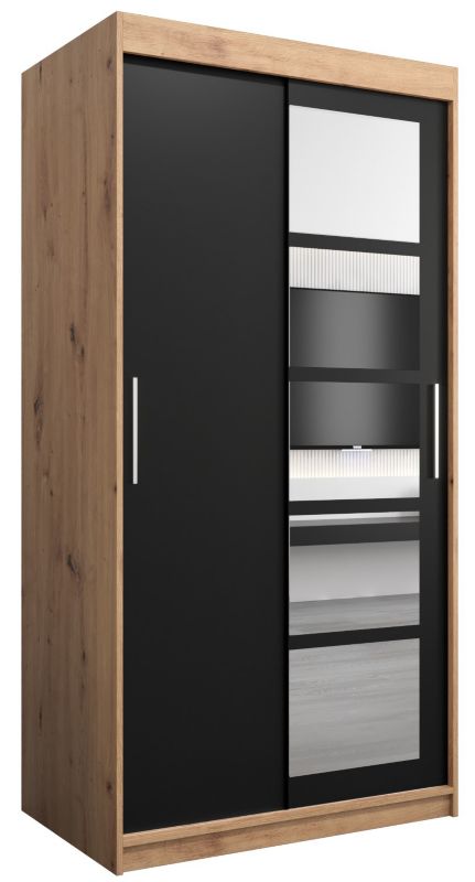 Szafa przesuwna Abiks ROMA 1 100 artisan + czarny mat 1 szt.