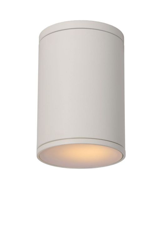 Lampa sufitowa zewnętrzna Lucide Tubix biała 1 x E27 x 20W IP54 wym: 10,8 x 10,8 cm - 1 szt.