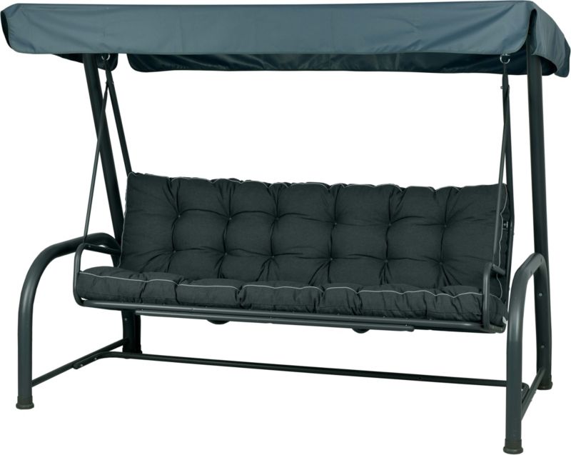 Poduszka poduszki na huśtawkę ogrodową AMPO 175 cm ciemny szary 1 szt.