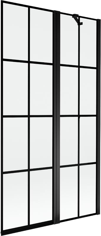 Parawan nawannowy Mexen Mist czarna kratka 100x150 cm 2-skrzydłowy 1 szt