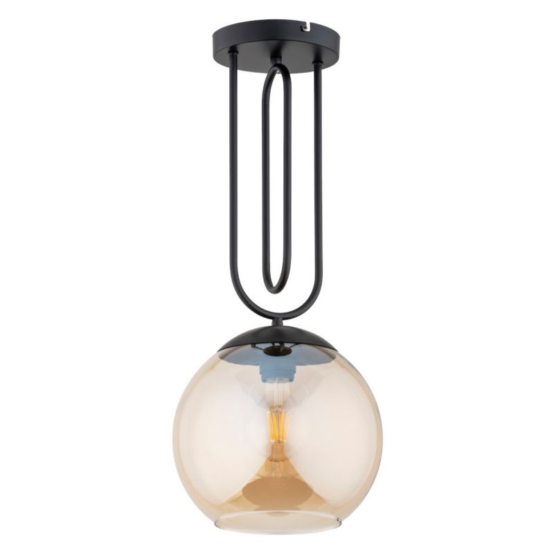 Lampa wisząca Alfa Rita 1948 czarno-bursztynowy nowoczesna 1xE27 x 15W 1 szt.