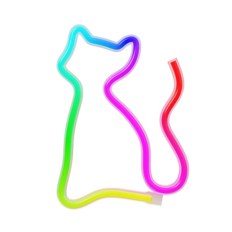 Neon LED Forever Light kot RGB kinkiet smart USB 1 szt.