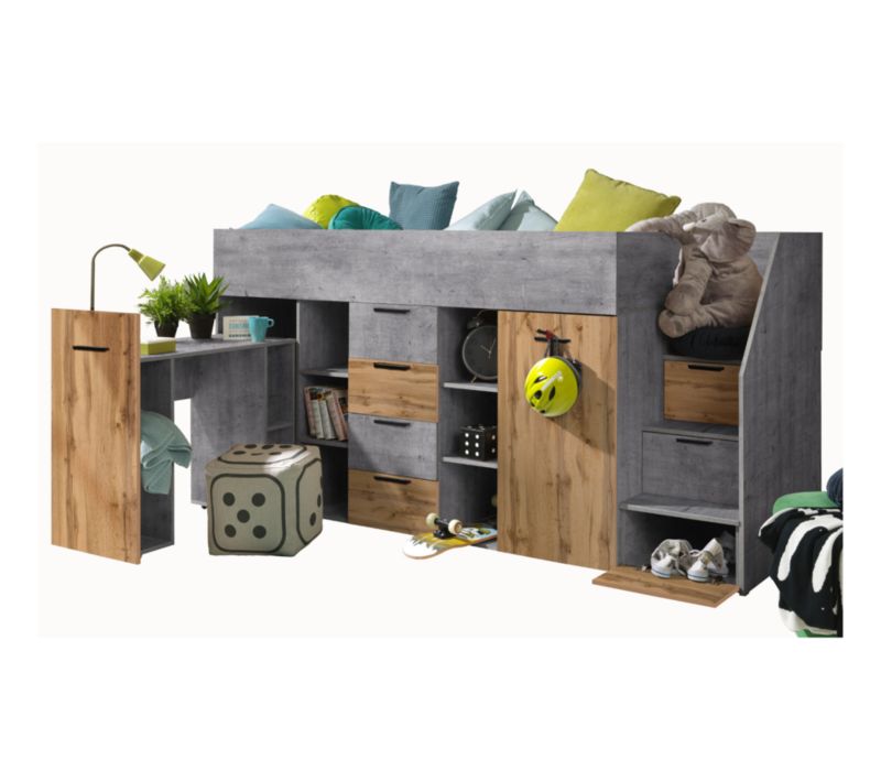 Łóżko piętrowe Antresola Abiks KONKRET 3 wotan prawe 1 szt.