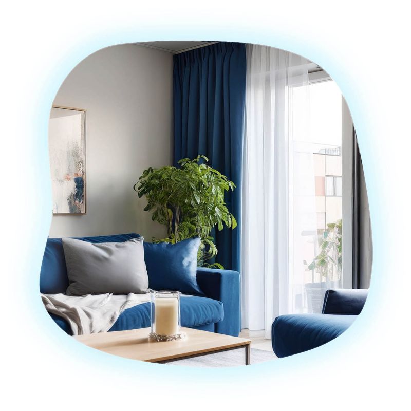 Lustro LED Boho Tulup 68x67 cm Organiczne nad Umywalkę Zimne Światło 1 szt.