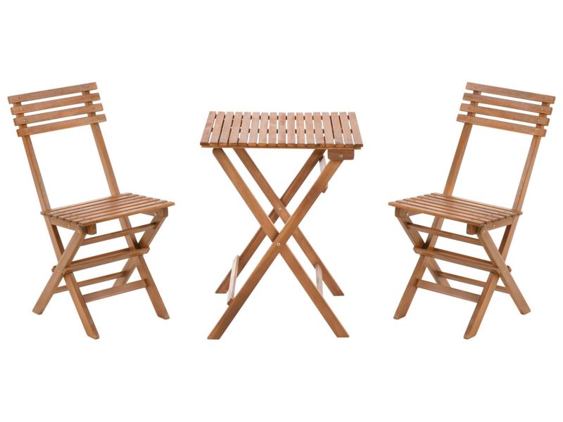 Zestaw mebli balkonowych Składane Solarolo Certyfikowane drewno akacjowe Brązowy 1 kpl