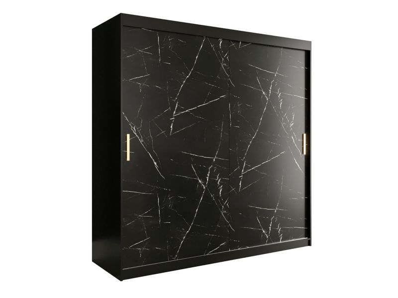 Szafa MIRJAN 24 Marmur T 200 czarny mat / czarny marmur 1 szt.