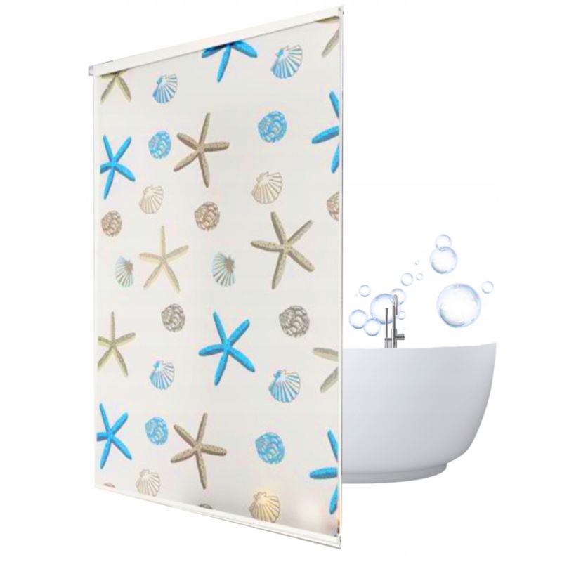 Roleta wannowo-prysznicowa z kasetą Estiva 80x240 cm wzór muszle 1 szt.