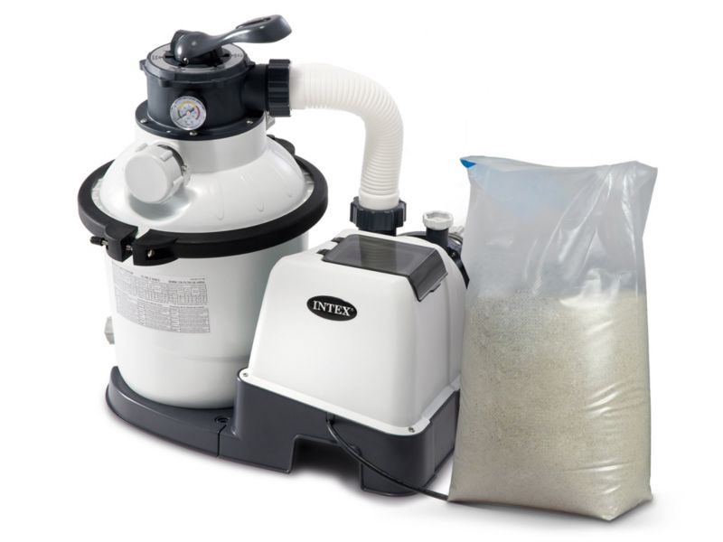 Pompa filtrująca Intex 26644 basenowa piaskowa 5700 l/h + piasek 25kg 1 szt.