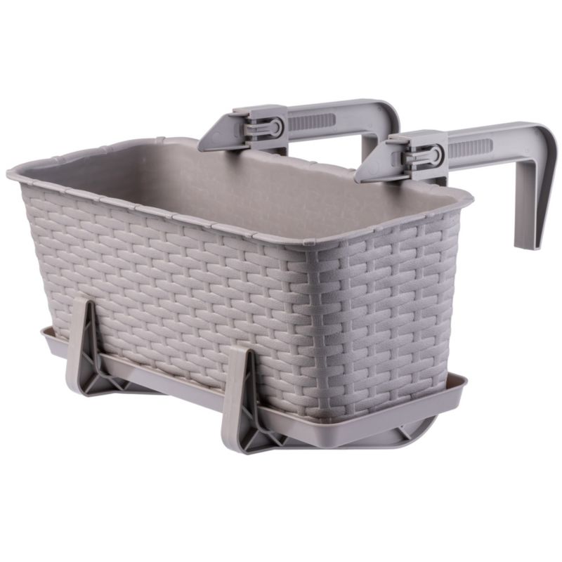 Donica Balkonowa KADAX Doniczka Podstawka Uchwyty 40cm 1szt.