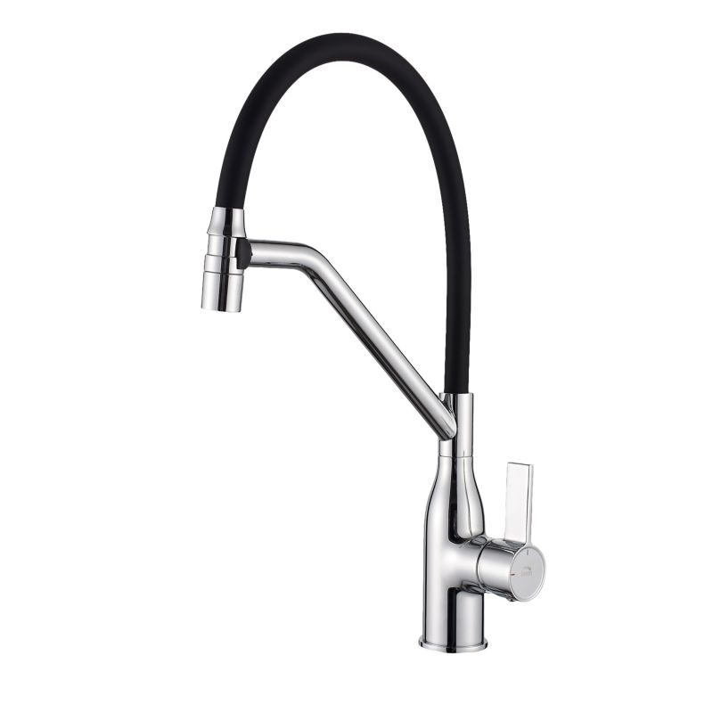 Bateria zlewozmywakowa Laveo Botta chrom / czarna