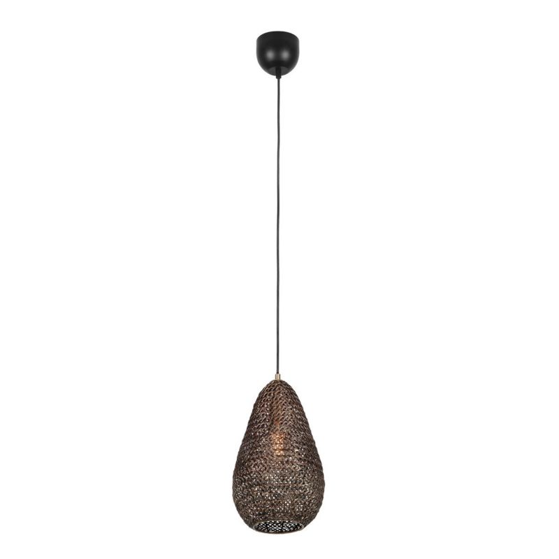 Lampa wisząca Trio Ziva patyna-złota-czarna wym: 150 x 23 x 23 cm 1xE27 x 1 szt.