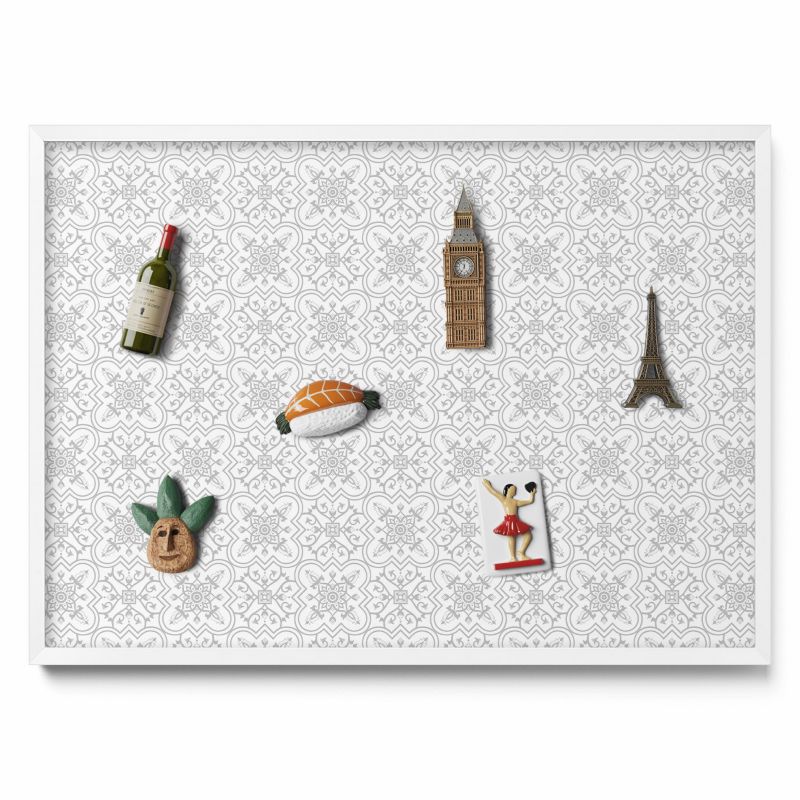 Tablica na magnesy z podróży Tulup 70x50 cm Regulrny wzór ornamentów w białej ramie 1 szt.