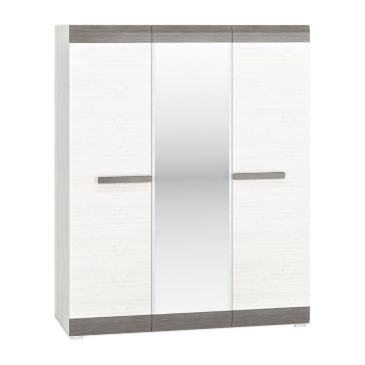 Szafa ML Meble BIANKA 3D sosna śnieżna/szara 1 szt.