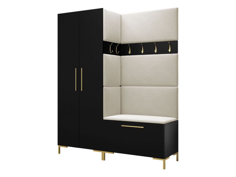 Garderoba MIRJAN 24 Zilion I czarny + beżowy 1 kpl.