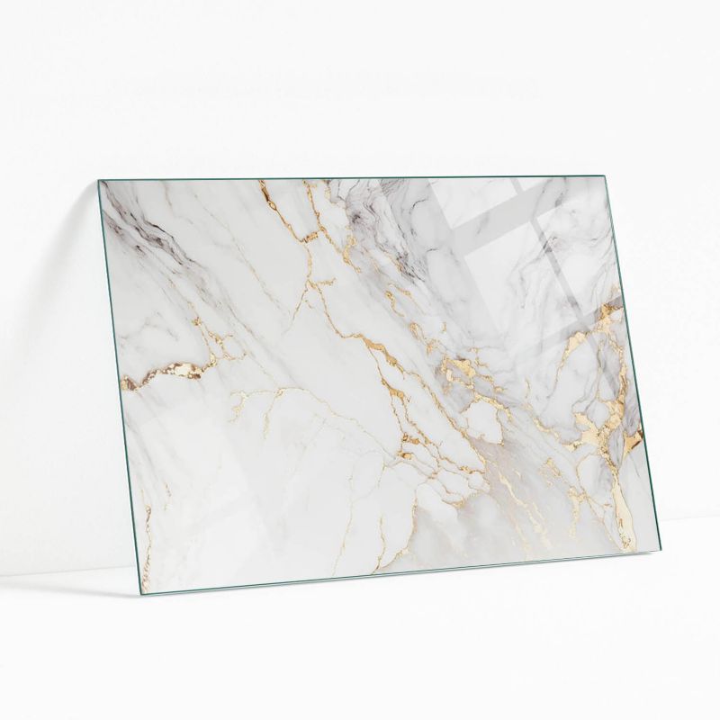 Blat Szklany z Nadrukiem Wallfluent 80x60 cm Marmurowy styl z żyłkami 1 szt.