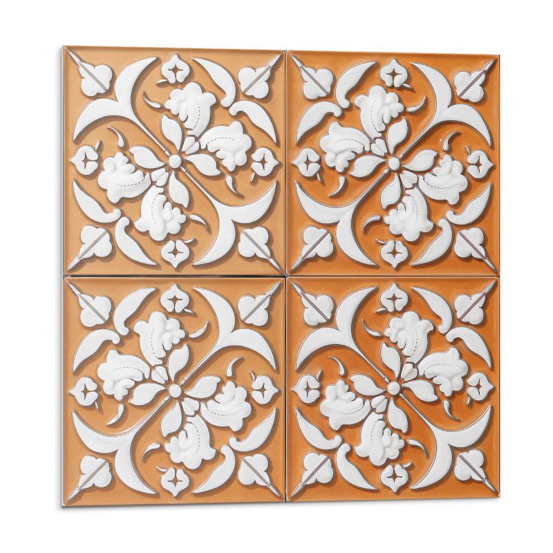 Kafelki samoprzylepne Wallfluent 50x50 cm Motyw florystyczny w eleganckim wydaniu 4 szt.