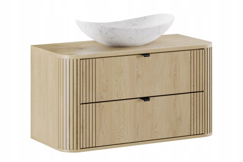 Szafka pod umywalkę Furnidea 100 cm z blatem i umywalką Lena Ovalia Cremona 1 szt.