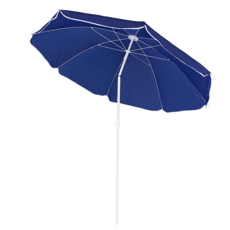 Parasol plażowy Springos 180 cm do ogrodu niebieski 1 szt.