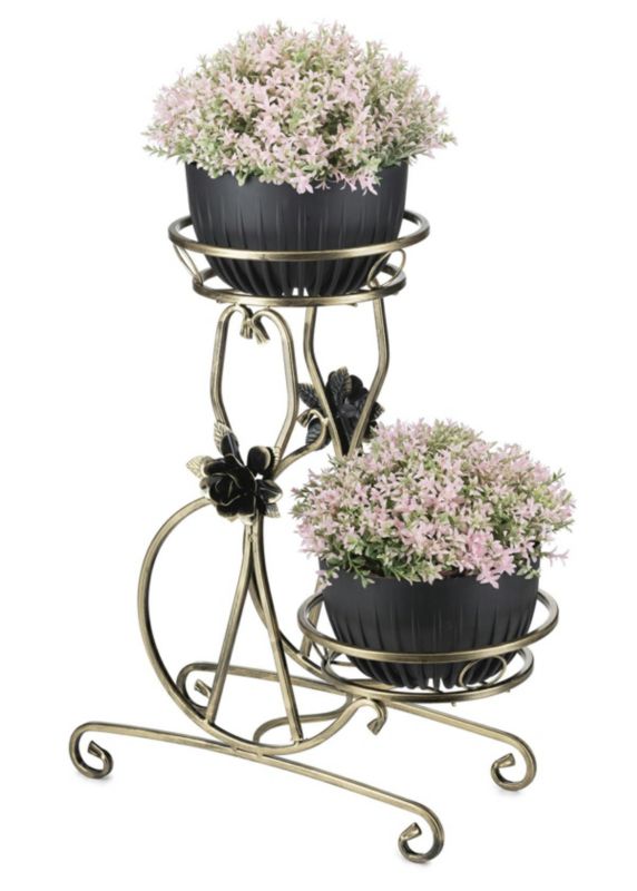 Kwietnik stojący Dąstal Metalowy Złoty 54x30x64 cm 1 szt.