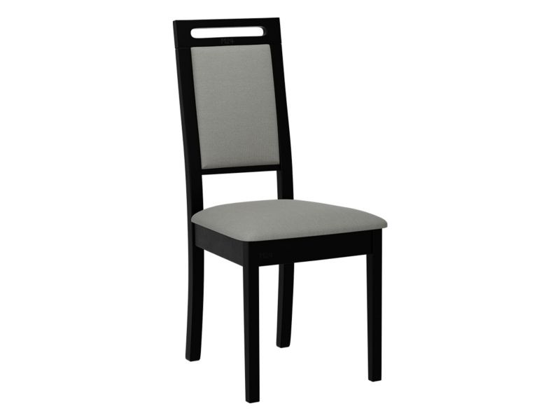 Krzesło MIRJAN 24 tapicerowane Roma XV czarny/szara plecionka 1 szt.